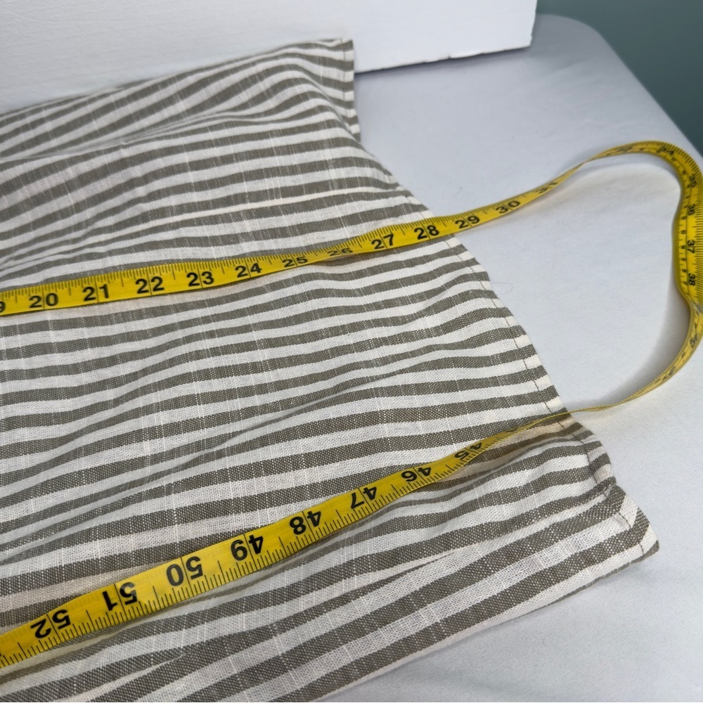 June & Hudson Asymmetrical Striped Cream Skirt - Picture 6 of 9